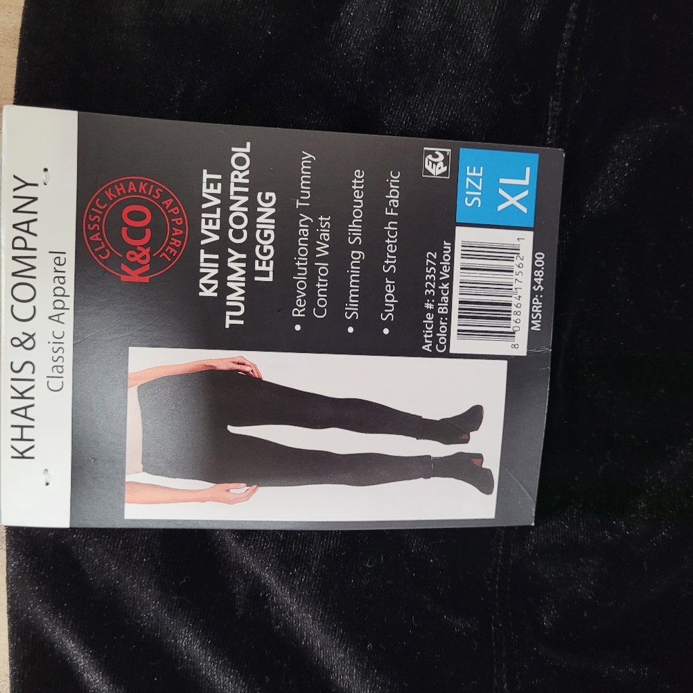 Elegant Black Velvet Leggings